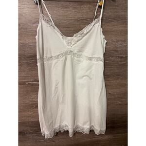 Skims white Nightgown Size XL stretchy sleepwear Cami Lace fits everybody